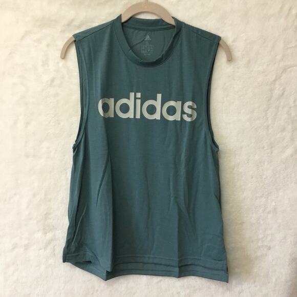 adidas Tops - Adidas Raw Green Dash Tank Top